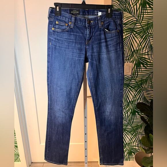 J Crew Women’s Matchstick Skinny Jeans Dark Wash Size 27 Short - Picture 2 of 10